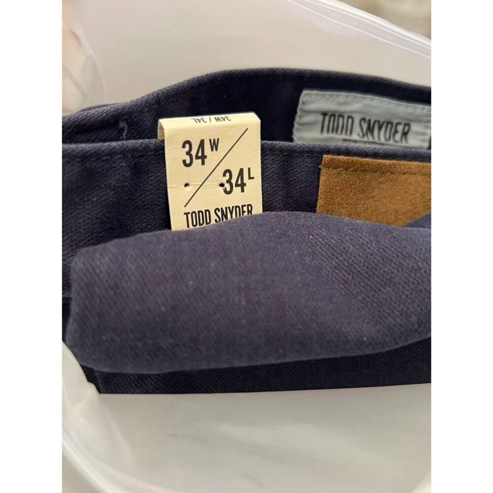 NWT Todd Snyder SLIM FIT 5-POCKET CHINO Denim Jeans Navy Blue Mens 34x34 - Picture 10 of 13
